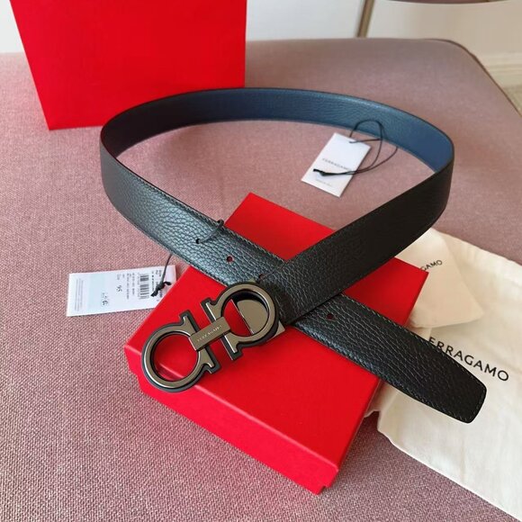 Ferragamo black cowhide belt size 32 - Picture 3 of 9